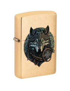 Zippo 204B Wolf Warrior Design - Zippo lighter