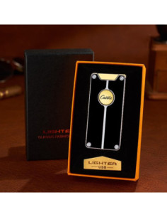 Cattle USB jet lighter i sort/guld farve