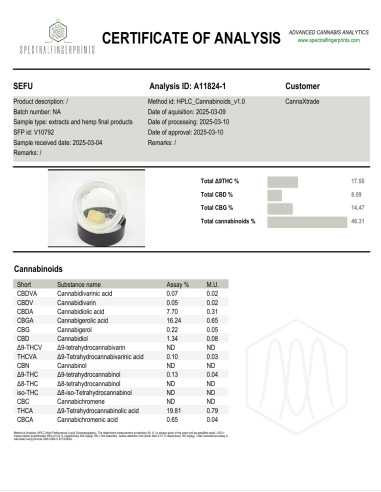 THCA hash 20% + 16% CBG - Pollen Supreme
