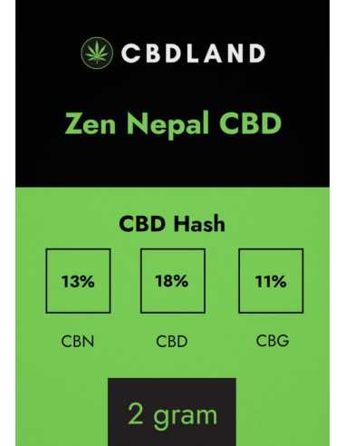 CBD Hash 18% + 13% CBN + 11% CBG - Zen Nepal CBD