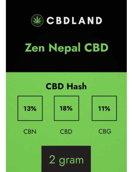 CBD Hash 18% + 13% CBN + 11% CBG - Zen Nepal CBD