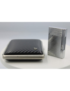 Pakketilbud med Jean Claude Flint Lighter "Dustin" Sølv +...